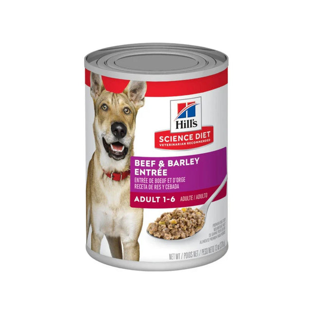  Lata Hill’s Dog Adult Beef & Barley 368GR – Alimento Húmedo para Perros Adultos