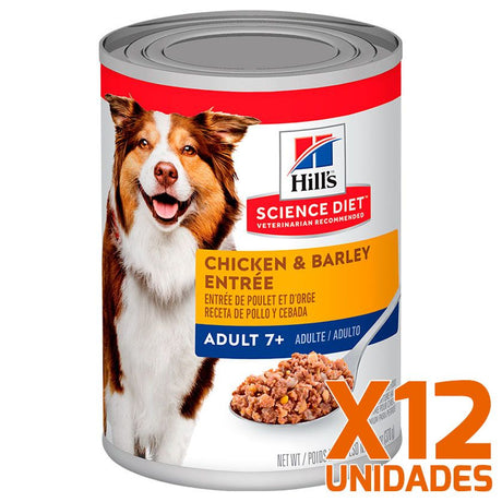 Hills Dog Senior Lata Pollo Y Cebada 370Gr X 12 Unidades
