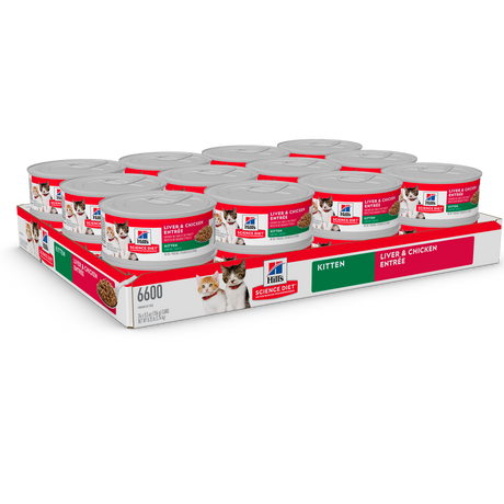 Hills Lata Cat Kitten Receta De Higado De Pollo Pack 24 Unidades