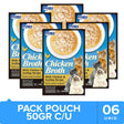  Inaba Churu Broth Pouch Gatos Sabor Pollo Y Ostiones 50Gr Pack 6 Unidades