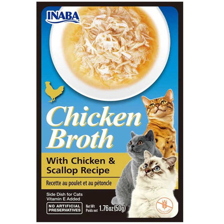 Inaba Churu Broth Pouch Gatos Sabor Pollo Y Ostiones 50Gr