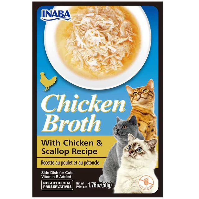 Inaba Churu Broth Pouch Gatos Sabor Pollo Y Ostiones 50Gr
