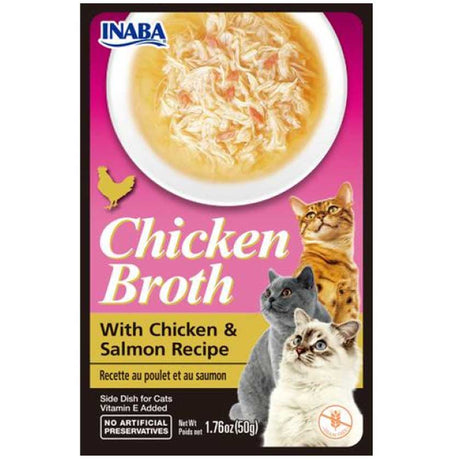 Inaba Churu Broth Pouch Gatos Sabor Pollo Y Salmon 50Gr