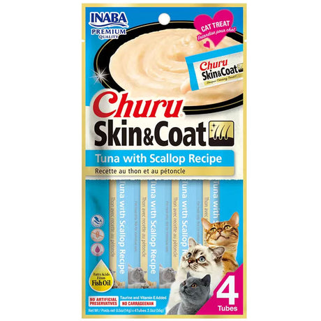 Inaba Churu Cat Skin Coat Atun Y Ostiones 56Gr