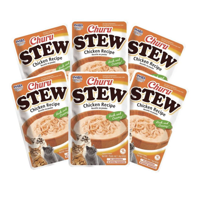 Inaba Churu Cat Stew Chicken 40Gr Pack 6 Unidades