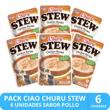 Inaba Churu Cat Stew Chicken 40Gr Pack 6 Unidades