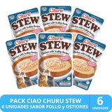 Inaba Churu Cat Stew Chicken Scallop 40Gr Pack 6 Unidades