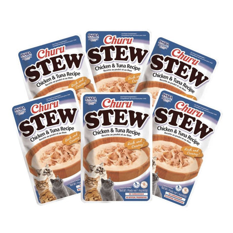 Inaba Churu Cat Stew Chicken Tuna 40Gr Pack 6 Unidades