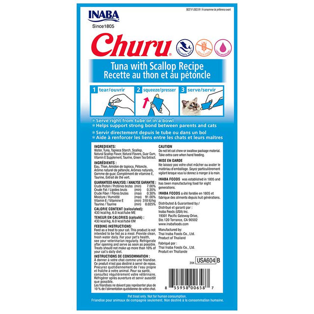 Inaba Ciao Churu Atun Y Ostiones 56Gr