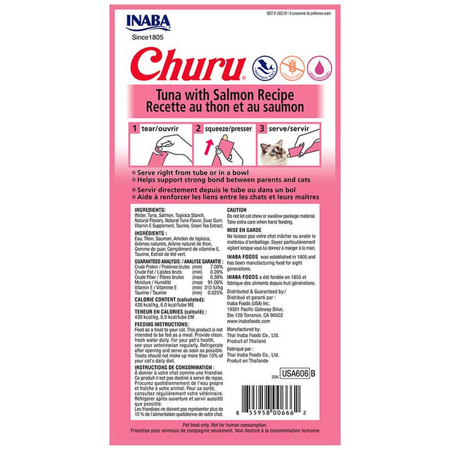 Inaba Ciao Churu Atun Y Salmon 56Gr