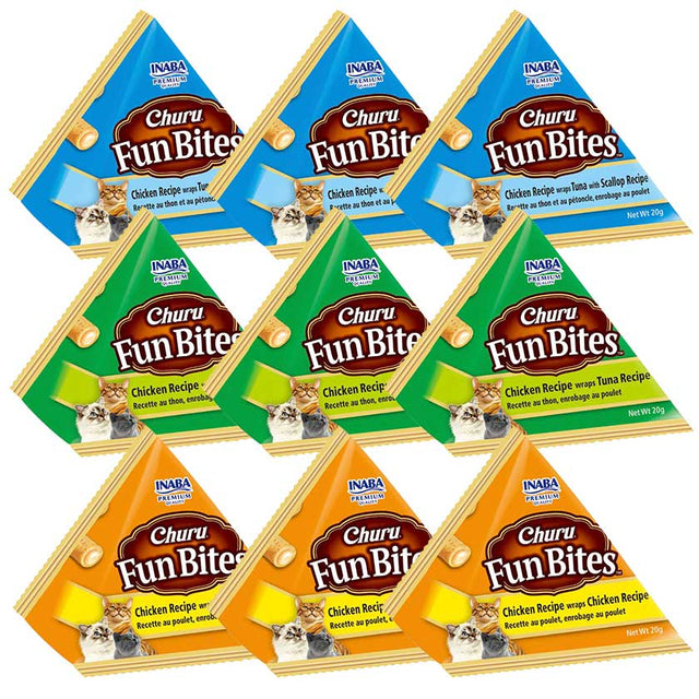 Inaba Ciao Churu Fun Bites Mix Degustacion Con 3 Unidades 9 Sachet