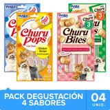 Inaba Ciao Churu Mix Bites Y Pops 4 Unidades 14 Tubitos