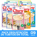 Inaba Ciao Churu Mix Degustacion Con 9 Unidades 36 Tubitos