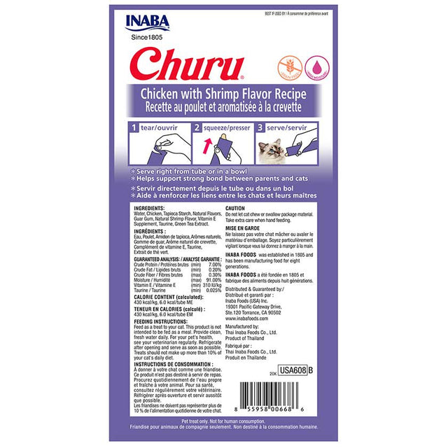 Inaba Ciao Churu Pollo Y Camarones 56Gr