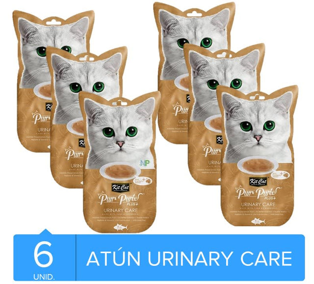 Kit Cat Plus Atun Cramberry Urinary Care 4X15Gr X 6 Un