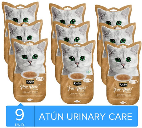 Kit Cat Plus Atun Cramberry Urinary Care 4X15Gr 9Un
