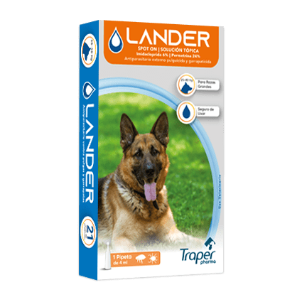 Antiparasitario Pipeta Lander 25 40 Kg 4 Ml