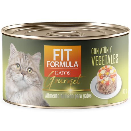 Lata Fit Formula Gato Gourmet Sabor Atun Y Vegetales 80Gr