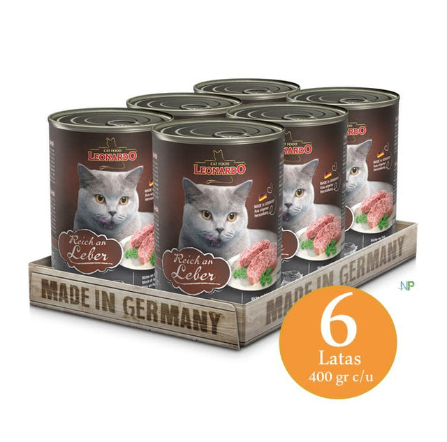 Lata Leonardo Quality Selection Leber Higado 400Gr X 6 Unidades