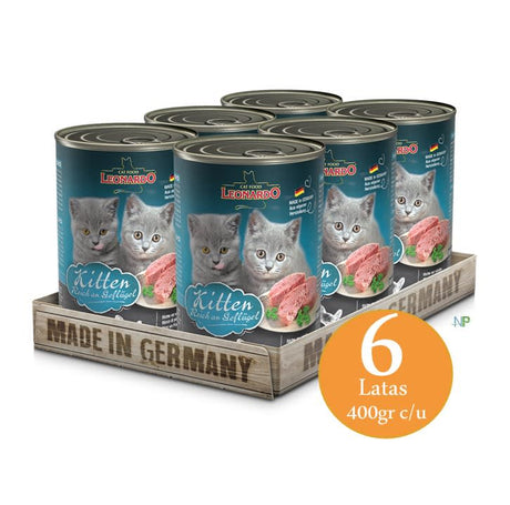 Lata Leonardo Quality Selection Kitten 400Gr X 6 Unidades