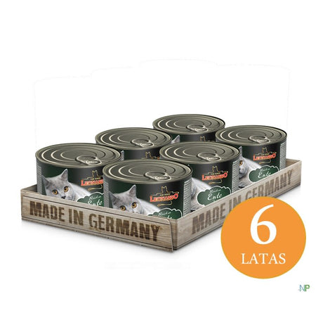 Mundo para Gatos Lata Leonardo Quality Selection Ente Pato 200Gr X 6 Unidades