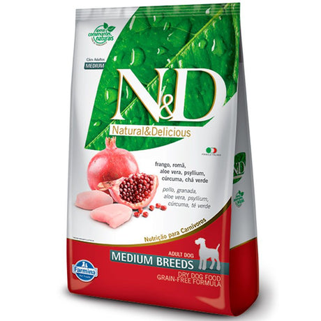 Natural And Delicious Grain Free Canine Pollo Y Granada Adult Medium 10 1Kg
