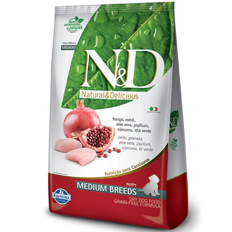 Natural And Delicious Grain Free Canine Pollo Y Granada Puppy Medium 10 1Kg