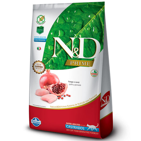 Comida para Gatos Natural And Delicious Grain Free Feline Castrados Pollo Y Granada 7 5Kg