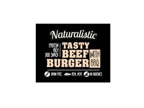 Naturalistic Dog Premium Tasty Beef Burgerwith Bbq 220Gr