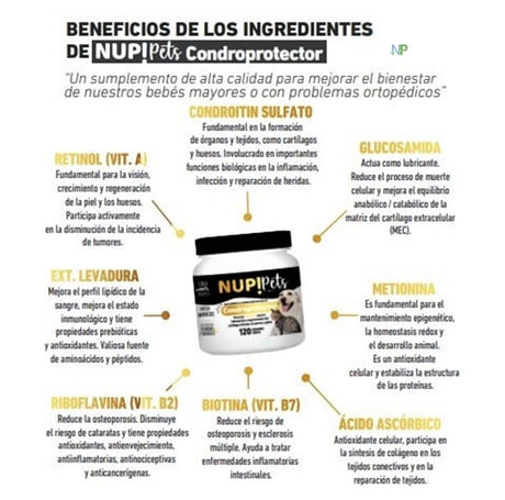 Nup Pets Condroprotector Para Perros Y Gatos En Polvo 120Gr