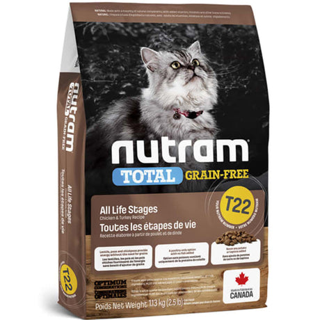 Comida para Gatos Nutram T22 Total Grain Free Chicken Turkey 1 13Kg