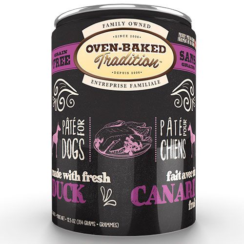 Lata Oven Baked Perro Pate Pato 354Gr