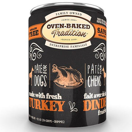 Lata Oven Baked Perro Pate Pavo 354Gr
