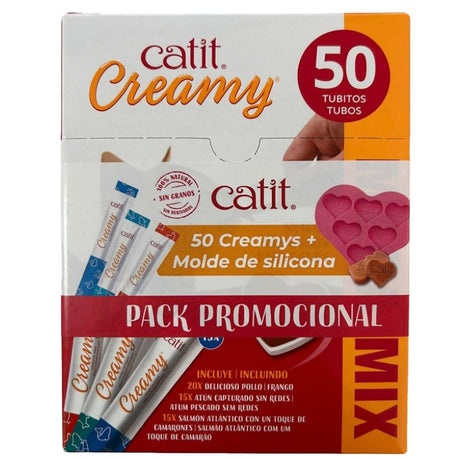 Alimento para Gatos Pack Cat It Creamy Multipack 50 Un Molde Silicona