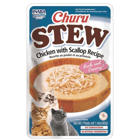 Inaba Churu Cat Stew Chicken Scallop 40Gr