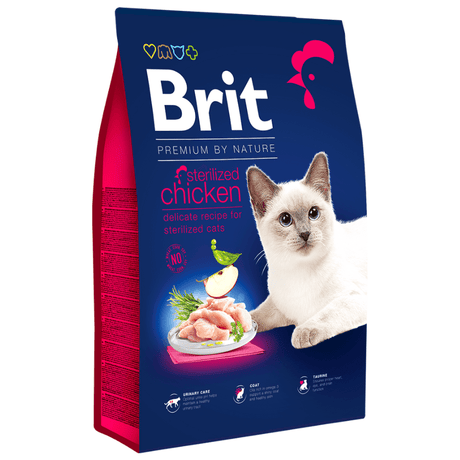 Comida para Gatos Brit Premium By Nature Cat Sterilized Chicken 8 Kg