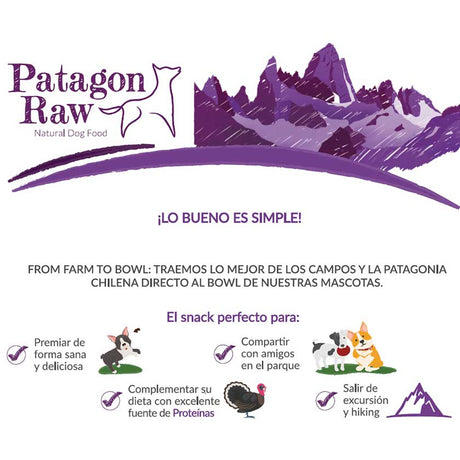 Patagon Raw Para Perros Sabor Pechuga De Pavo 40Gr