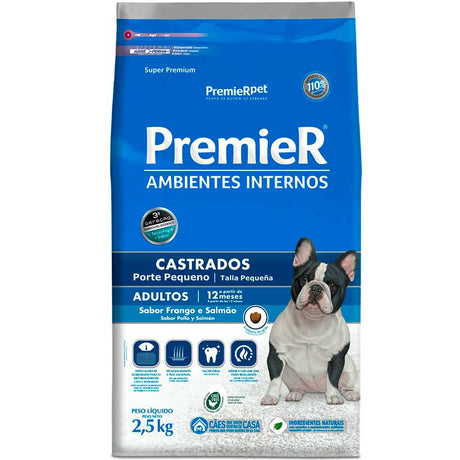 Premier Dog Adulto Ambientes Interiores Castrados Pollo Y Salmon 2 5Kg