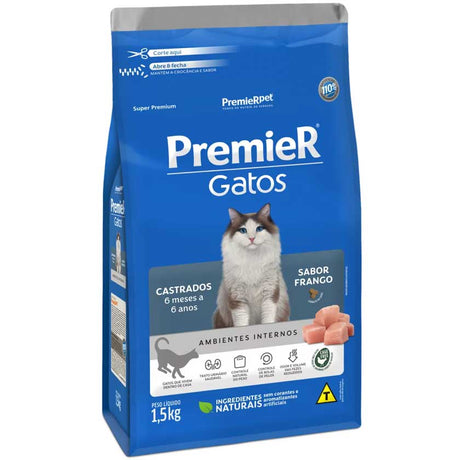 Premier Gatos Castrados Sabor Pollo 1 5Kg