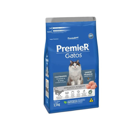 Premier Gatos Castrados Sabor Pollo 1 5Kg