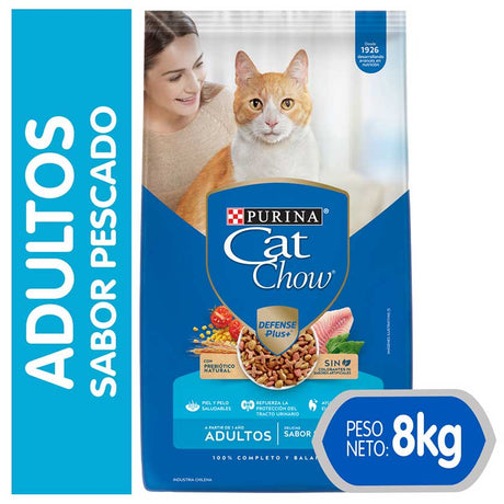Purina Cat Chow Adultos Pescado Con Defense Plus 8Kg