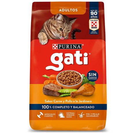 Alimento Seco Para Gato Gati Adultos Carne Y Pollo A La Jardinera 15Kg