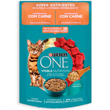 Purina One Pouch Gato Adulto Esterilizado Sabor Carne 85Gr