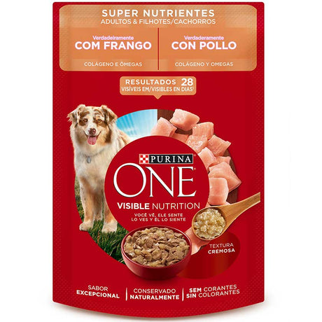 Purina One Pouch Perros Adultos Y Cachorros Sabor Pollo 85Gr