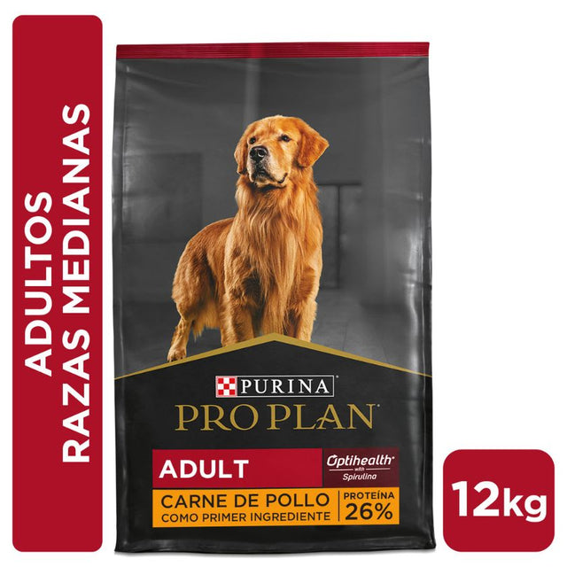  Purina Pro Plan Adult Razas Medianas Con Optihealth 12 Kg