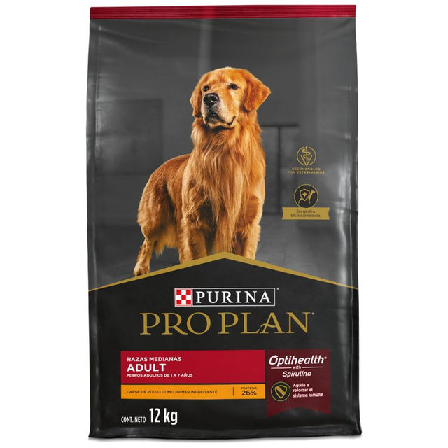  Purina Pro Plan Adult Razas Medianas Con Optihealth 12 Kg