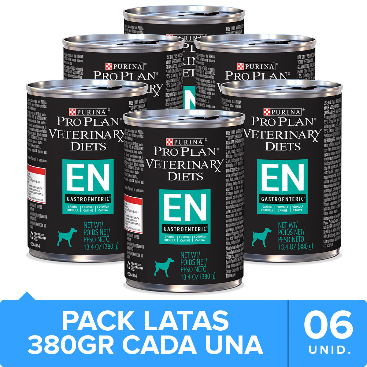 Purina Pro Plan EN Gastroenteric Canino Lata 380gr Pack 6 unidades