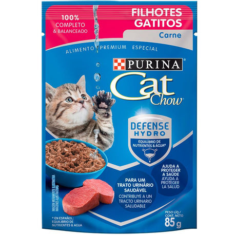 Purina Cat Chow Hydro Gatitos Carne 85Gr