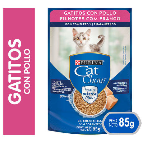 Purina Cat Chow Hydro Gatitos Pollo 85Gr