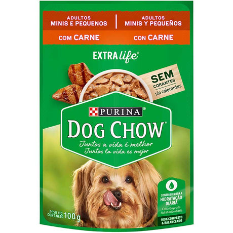 Purina Dog Chow Alimento Humedo Adulto Razas Pequenas Carne 100Gr